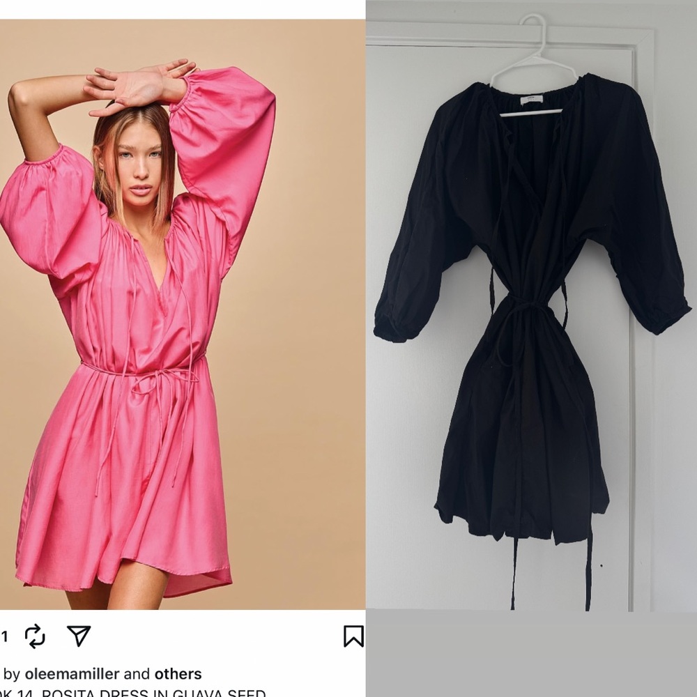 Mikoh  Cotton Mini Dress in Black